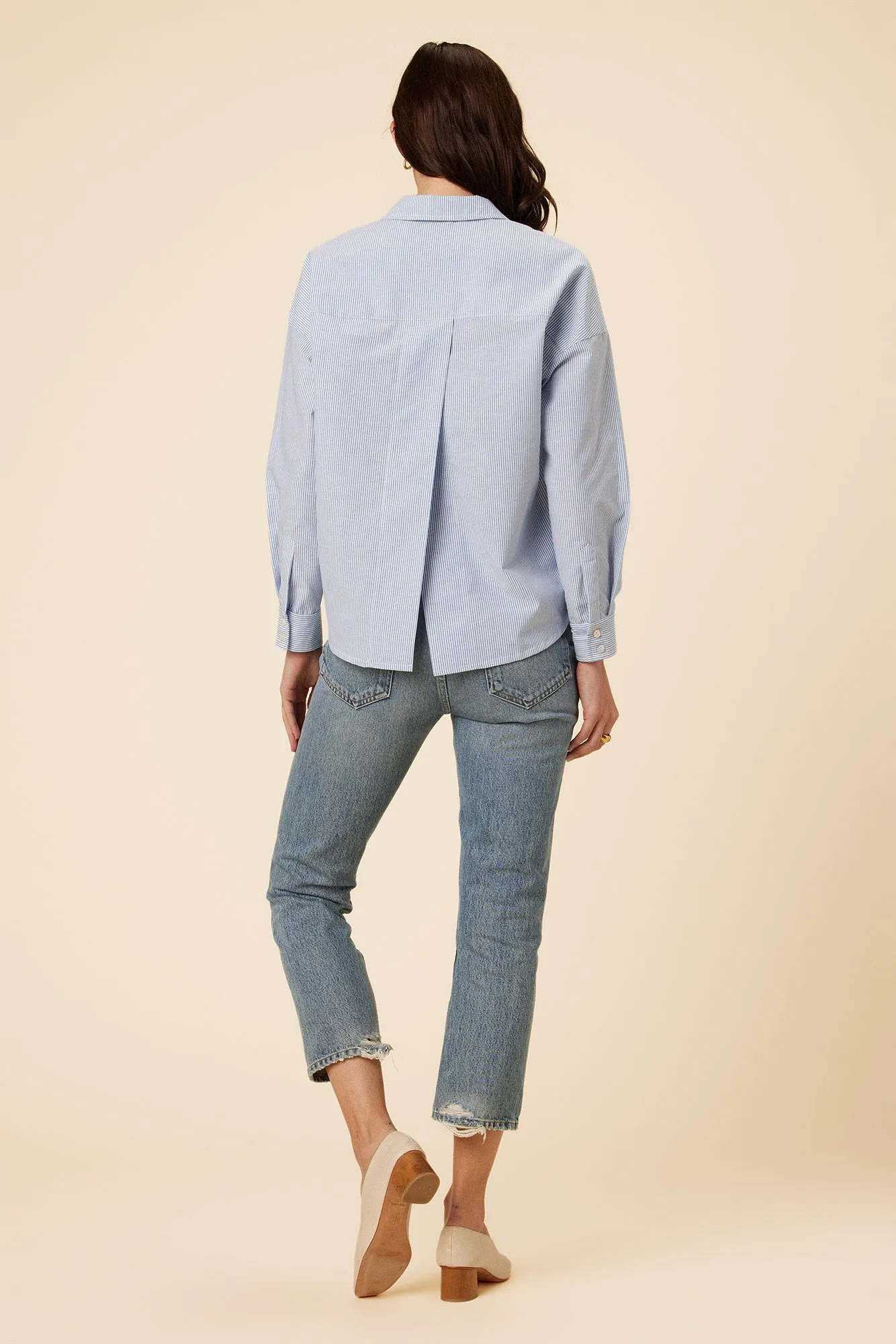 Madison Button Down - Sky White Stripe sold by Amour Vert product image thumbnail 3