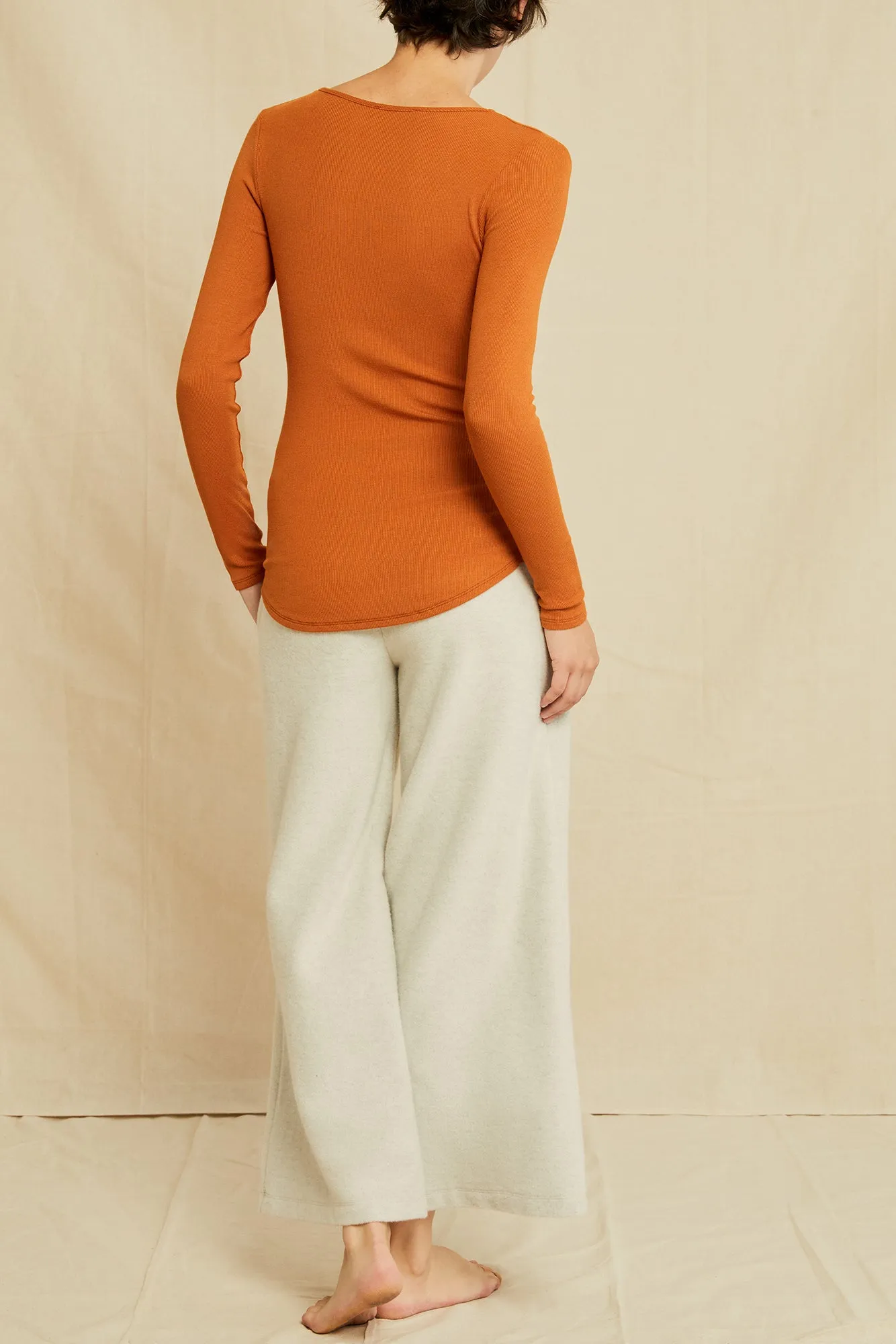 Itana Long Sleeve Dream Rib Tee - Umber sold by Amour Vert product image thumbnail 3