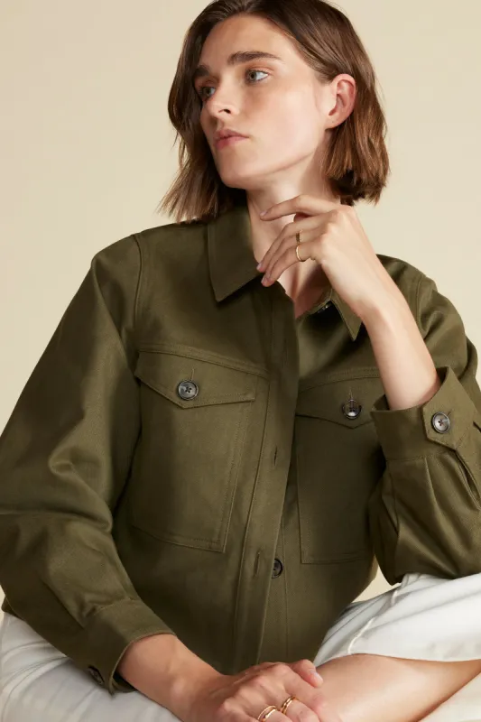 Genevieve Organic Cotton Jacket - Calla Green sold by Amour Vert