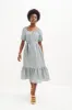 Michelle Linen Midi Dress - Eucalyptus sold by Amour Vert