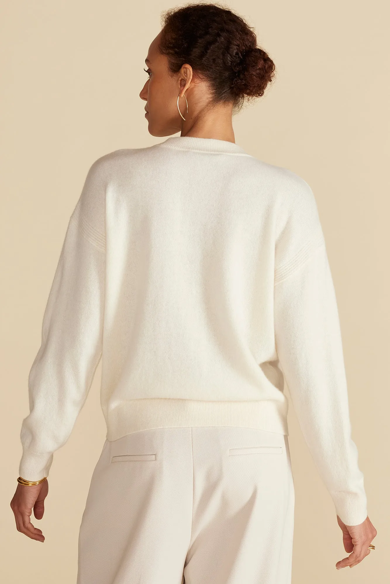 Pearl Cashmere Sweater - Ivory sold by Amour Vert product image thumbnail 4