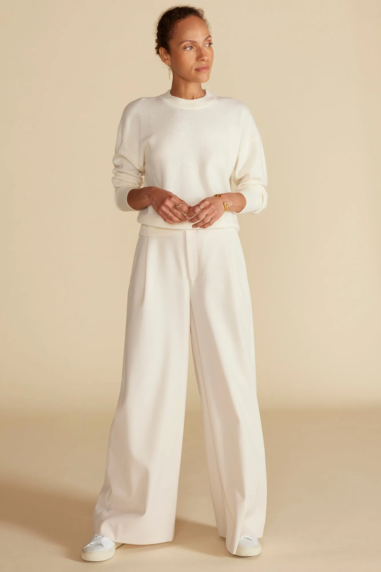 Pearl Cashmere Sweater - Ivory sold by Amour Vert product image thumbnail 5