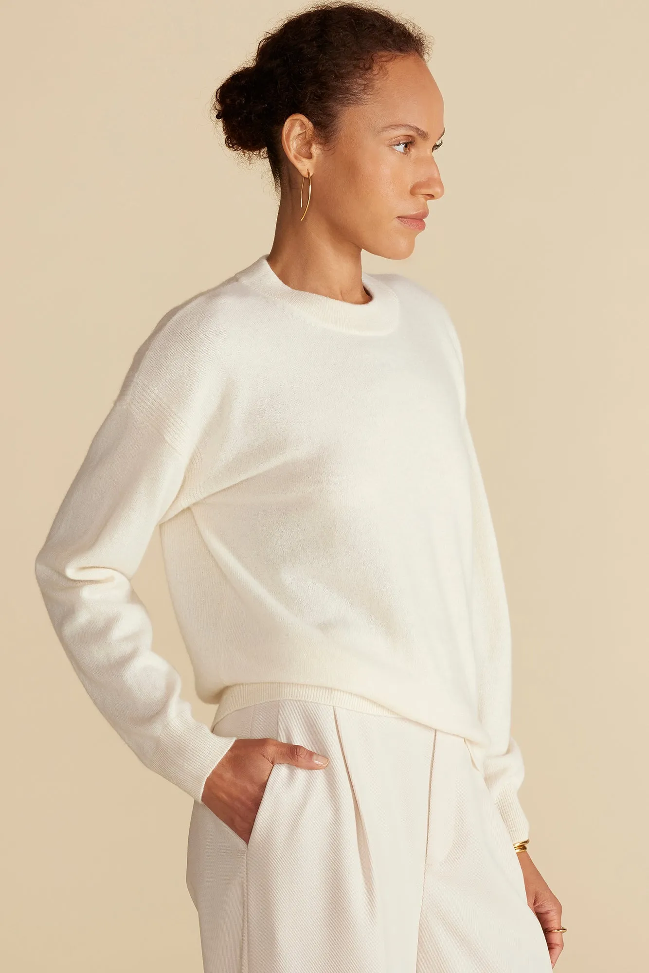 Pearl Cashmere Sweater - Ivory sold by Amour Vert product image thumbnail 3