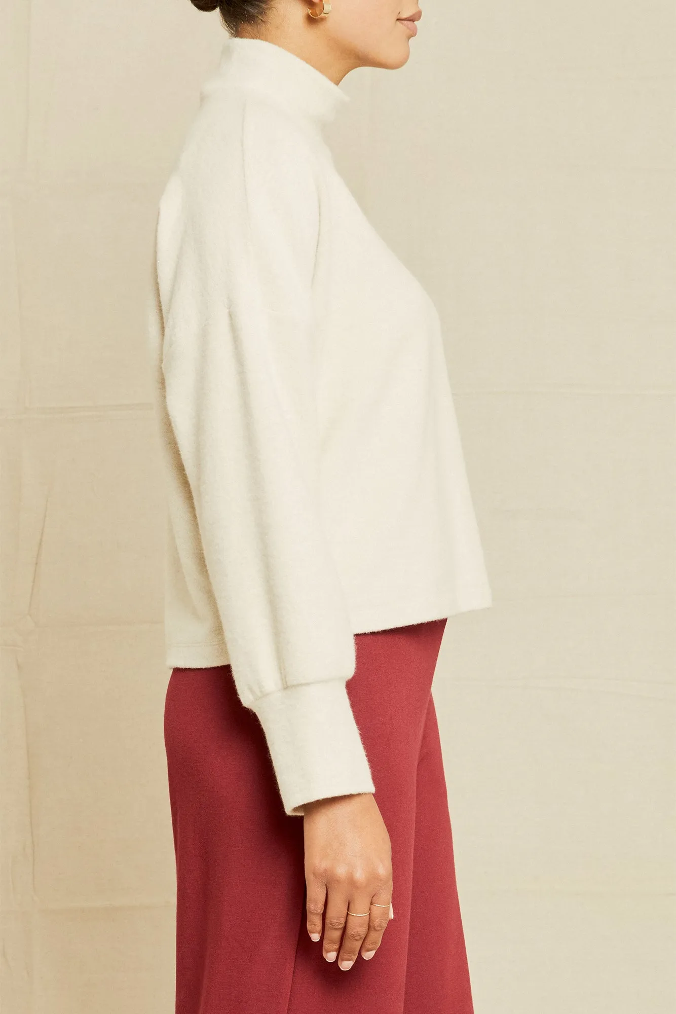 Aubin Fleece Top - Oatmeal sold by Amour Vert product image thumbnail 2