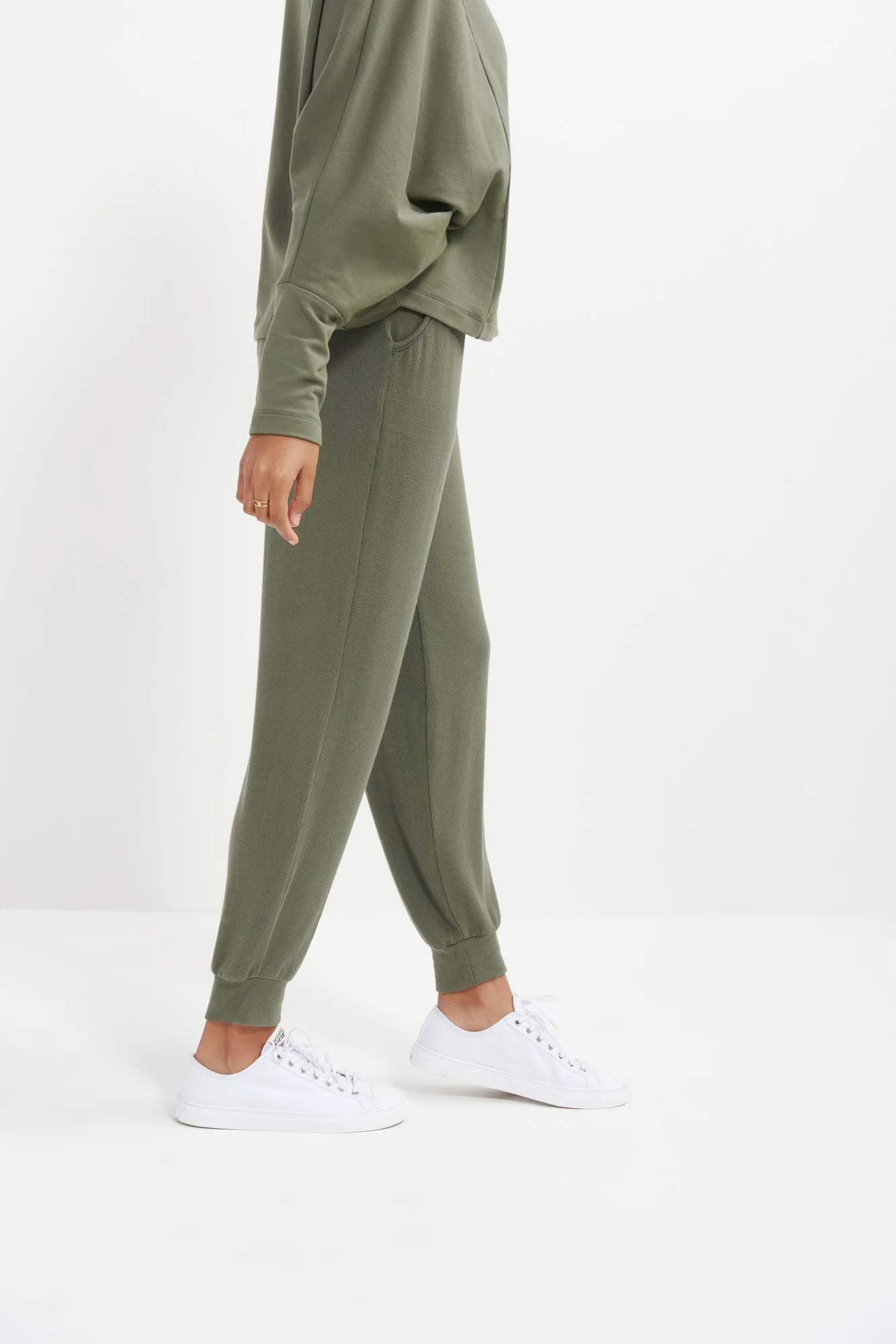 Skylar Dream Rib Joggers - Vetiver sold by Amour Vert product image thumbnail 5