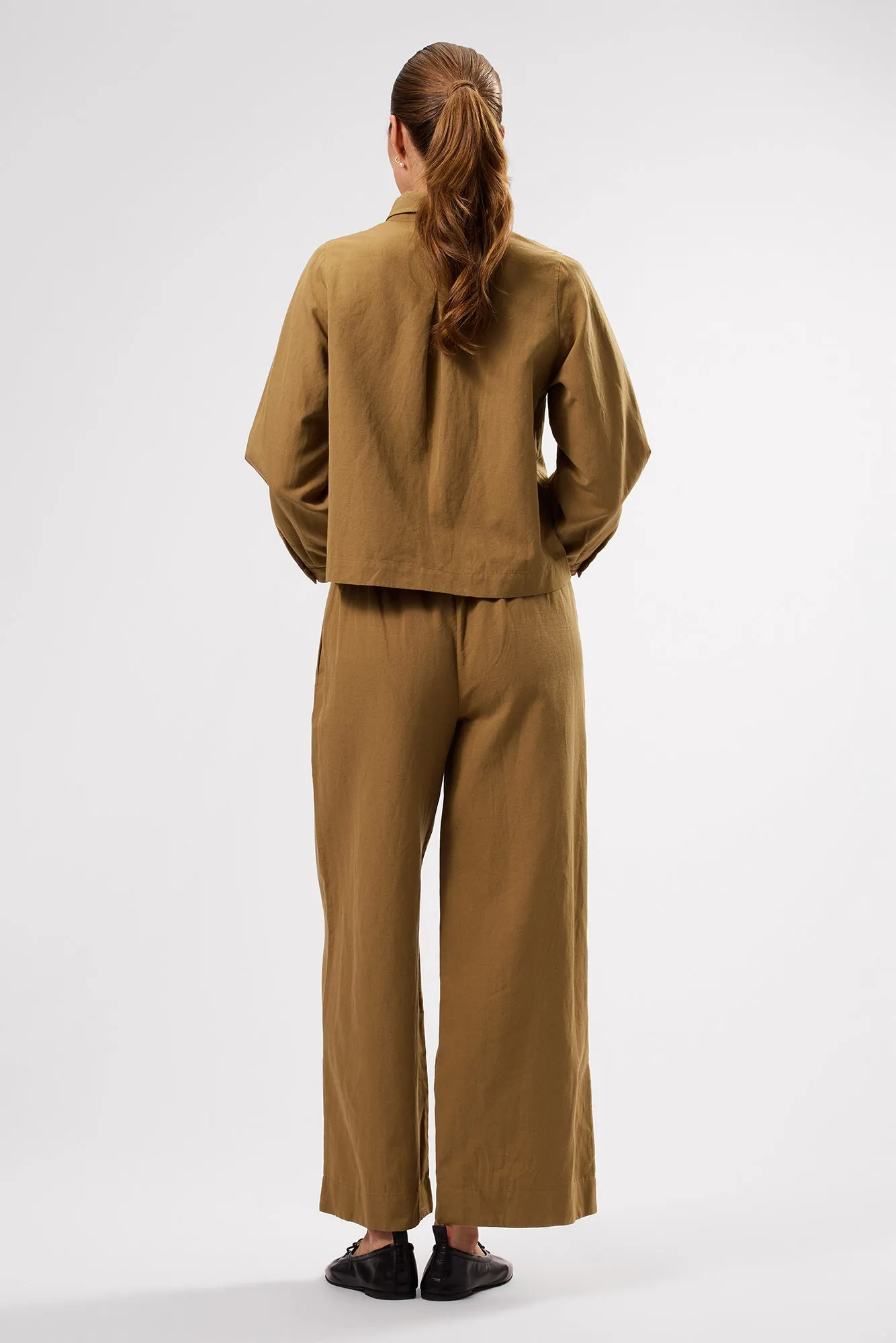 Malia Cotton Linen Pant - Elm sold by Amour Vert product image thumbnail 5