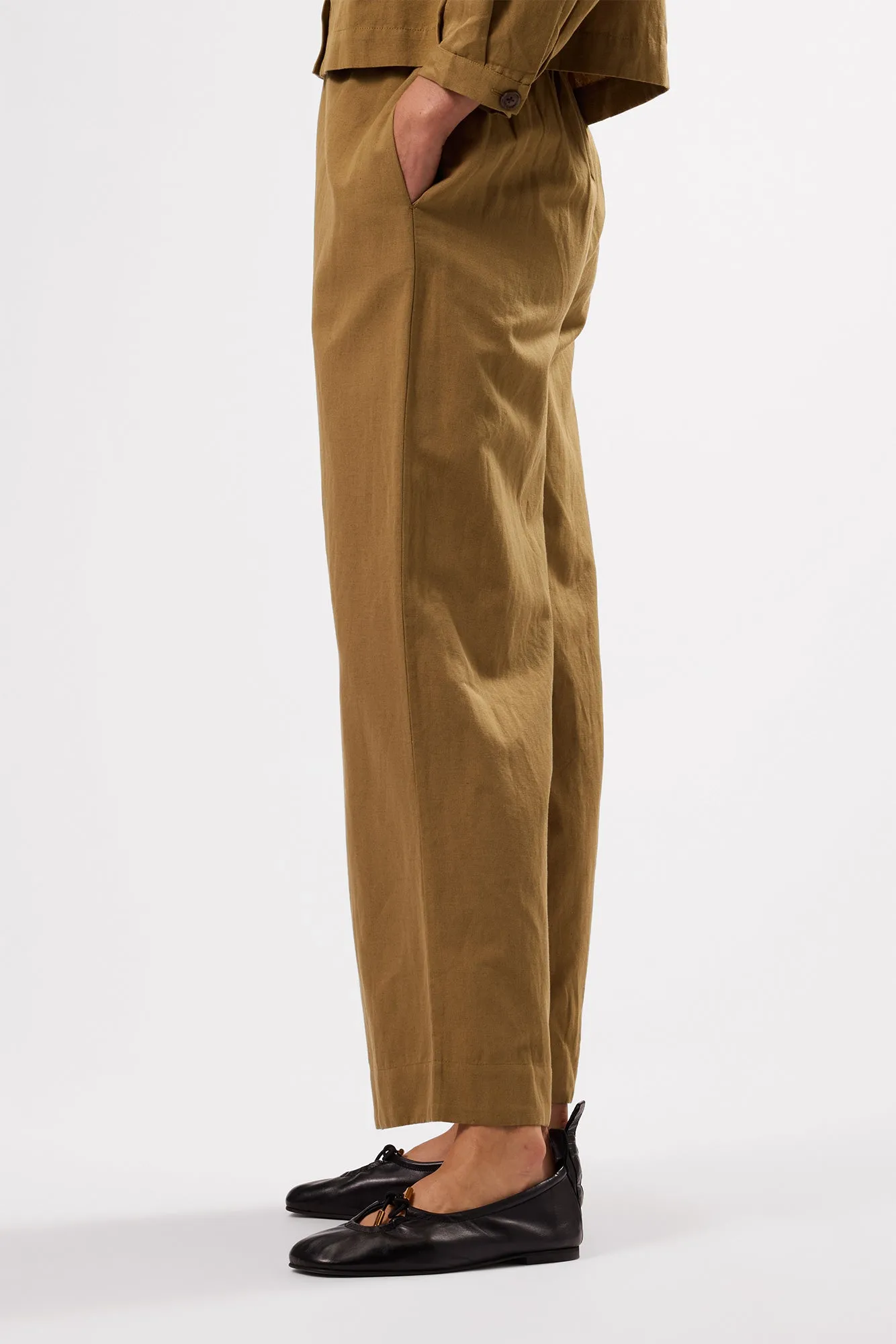 Malia Cotton Linen Pant - Elm sold by Amour Vert product image thumbnail 4