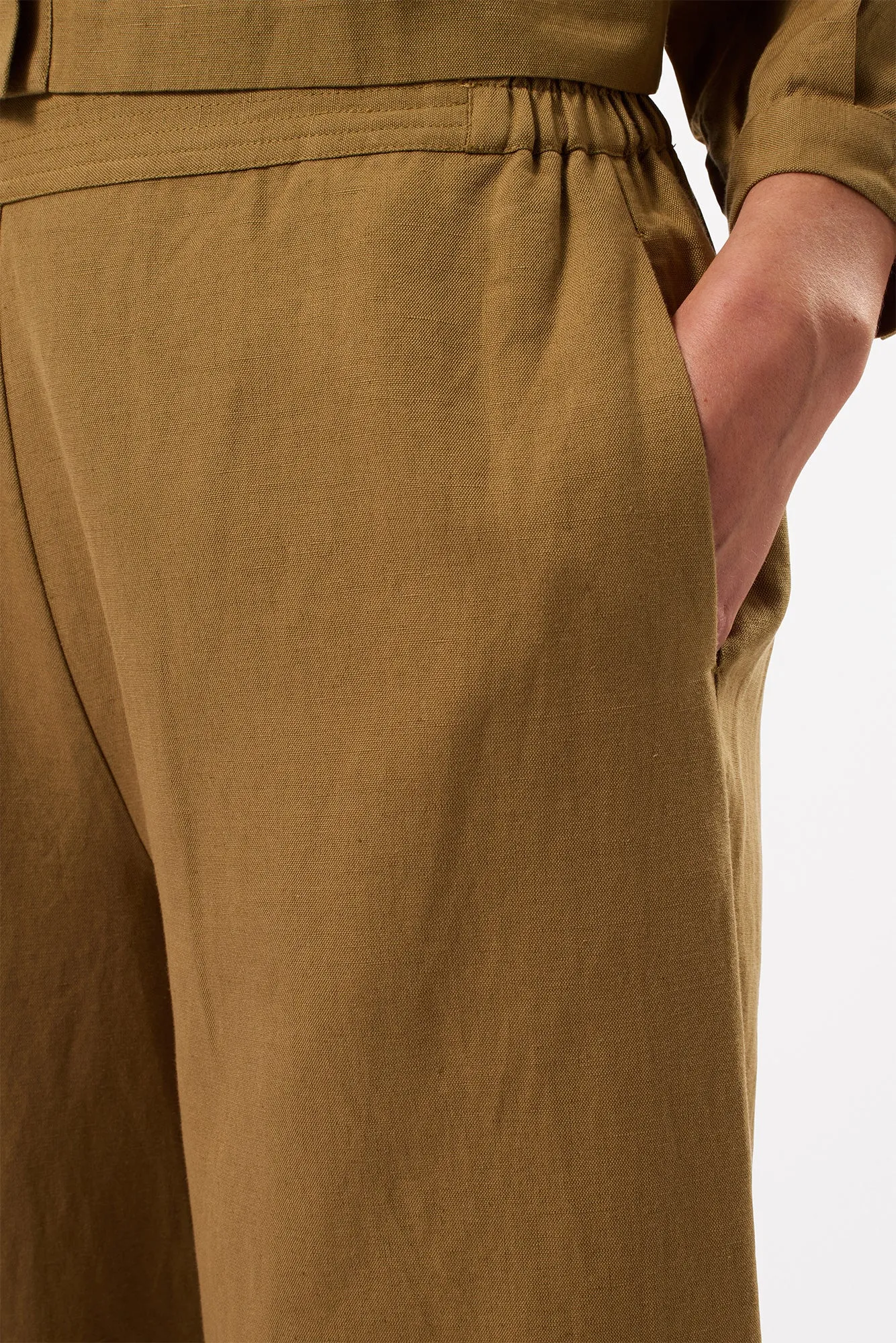 Malia Cotton Linen Pant - Elm sold by Amour Vert product image thumbnail 2