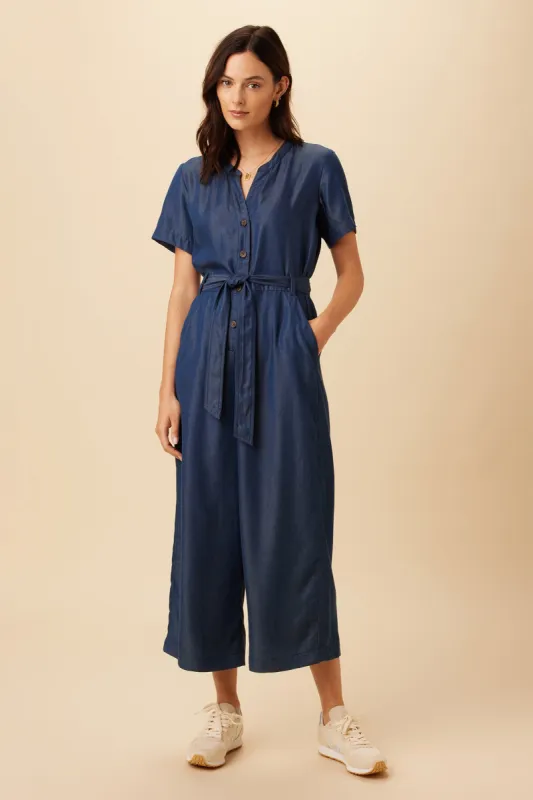 Bijou Denim Tencel Jumpsuit - Indigo - ReAmour sold by Amour Vert