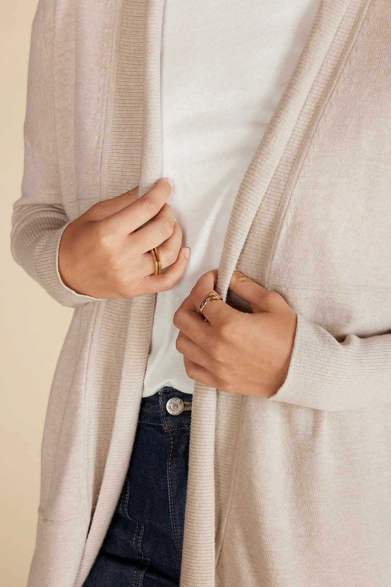 Bailey Wool Sweater Coat - Oatmeal Beige sold by Amour Vert product image thumbnail 2
