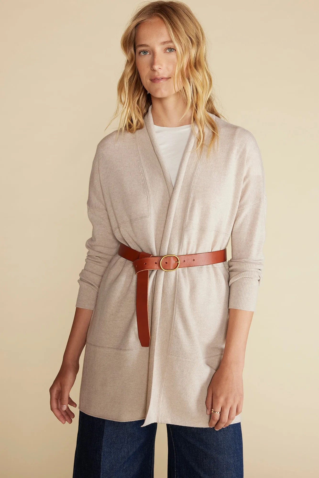 Bailey Wool Sweater Coat - Oatmeal Beige sold by Amour Vert product image thumbnail 5