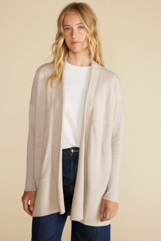 Bailey Wool Sweater Coat - Oatmeal Beige sold by Amour Vert