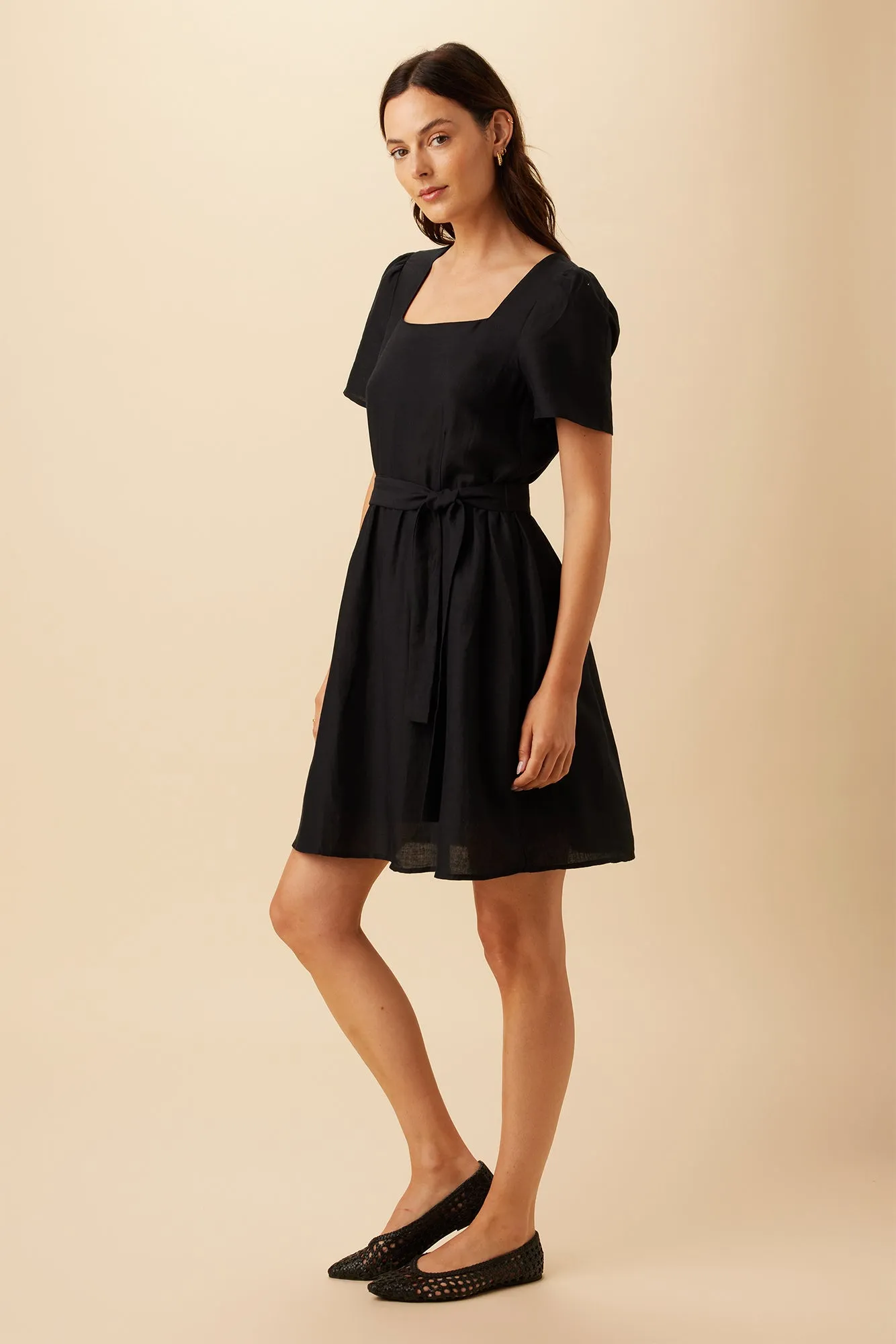 Ria Ramie Viscose Dress - Black sold by Amour Vert product image thumbnail 2