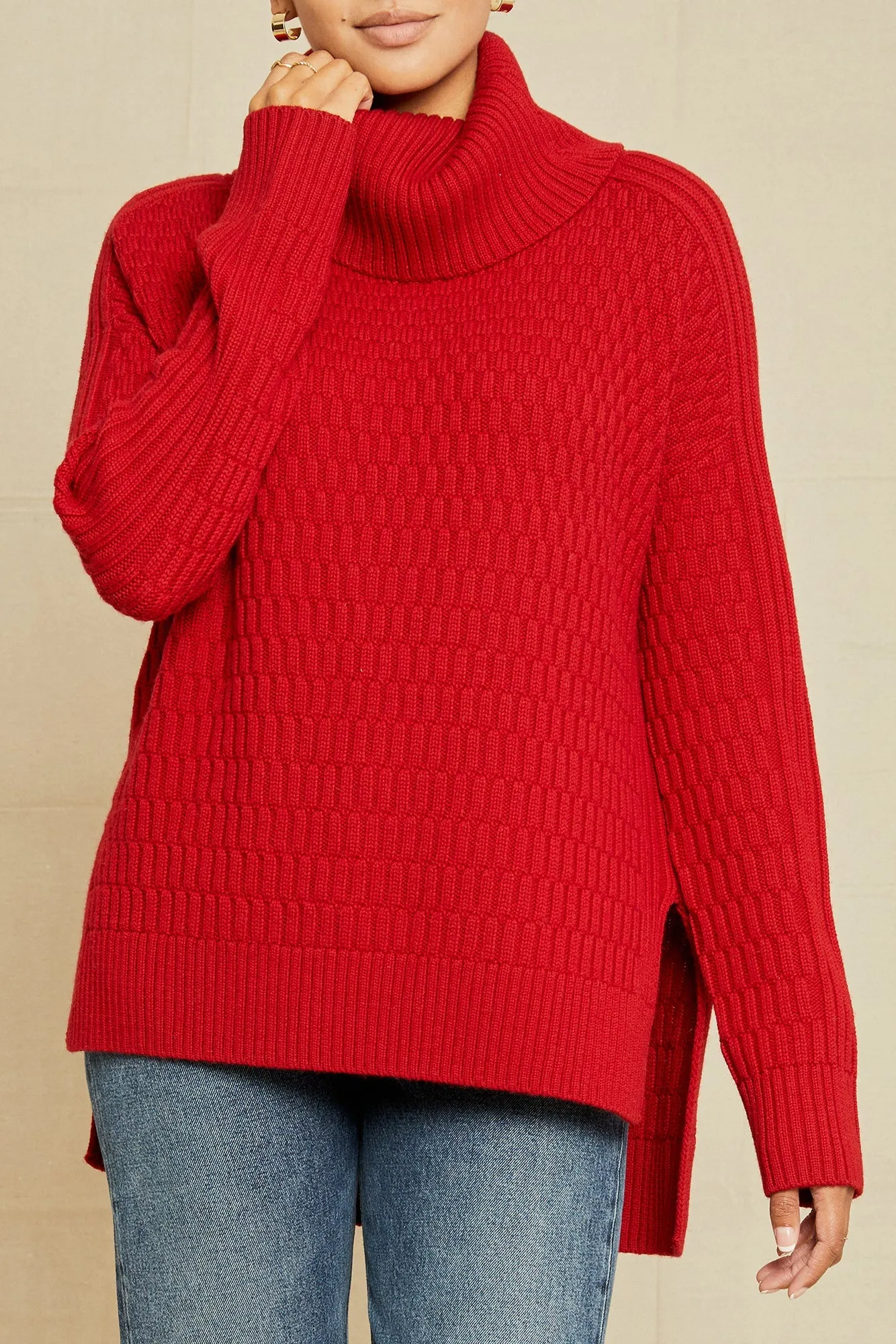 Harlow Wool Sweater - Red sold by Amour Vert