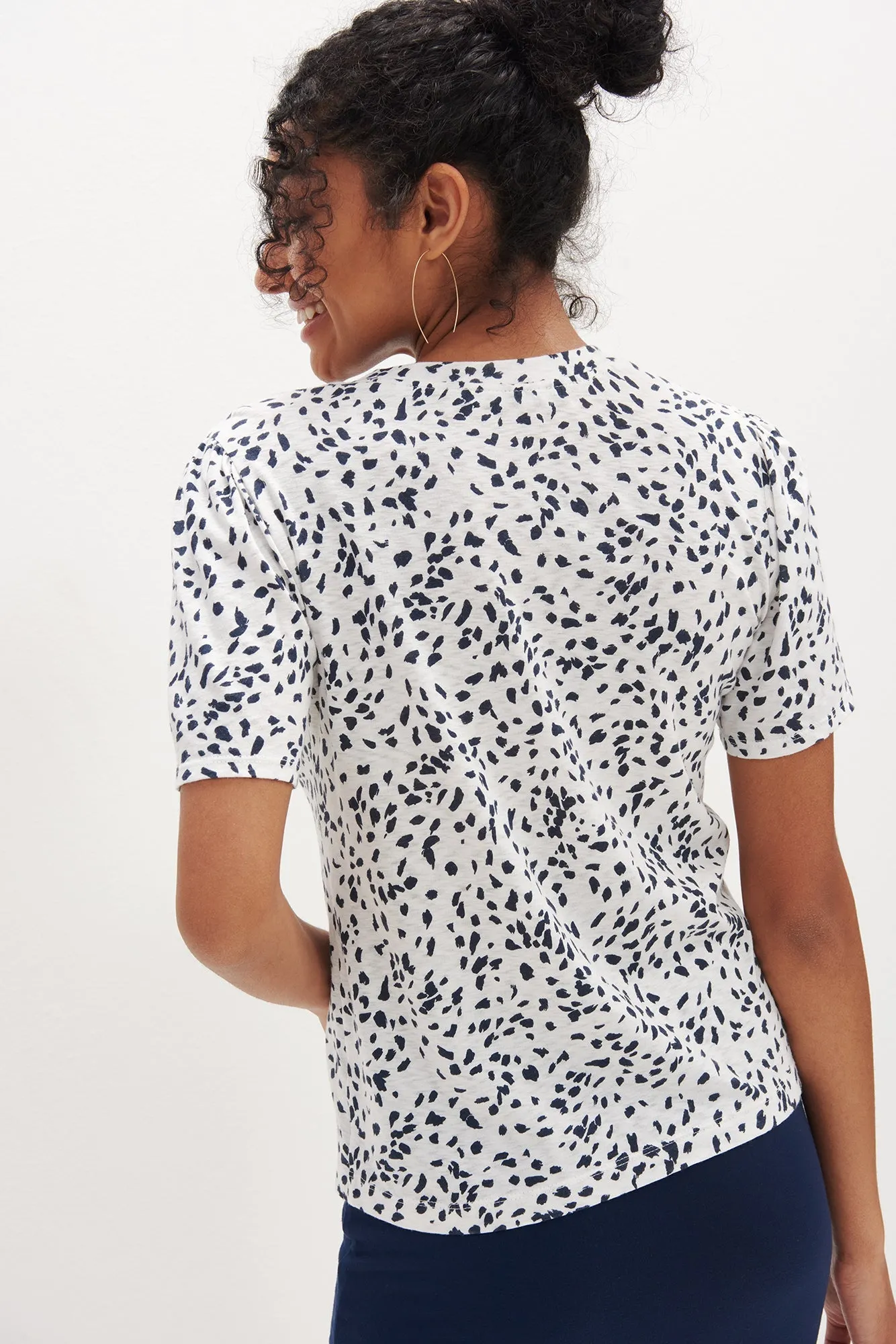 Odilia Reverie Slub Tee - Lucy Dot White sold by Amour Vert product image thumbnail 3