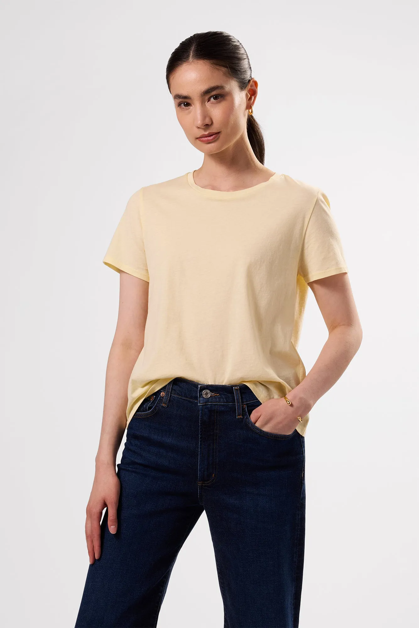 Berkeley Organic Cotton Tee - Anise sold by Amour Vert