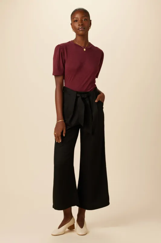 Eldora Tencel Wide Leg Pant - Black made by Amour Vert