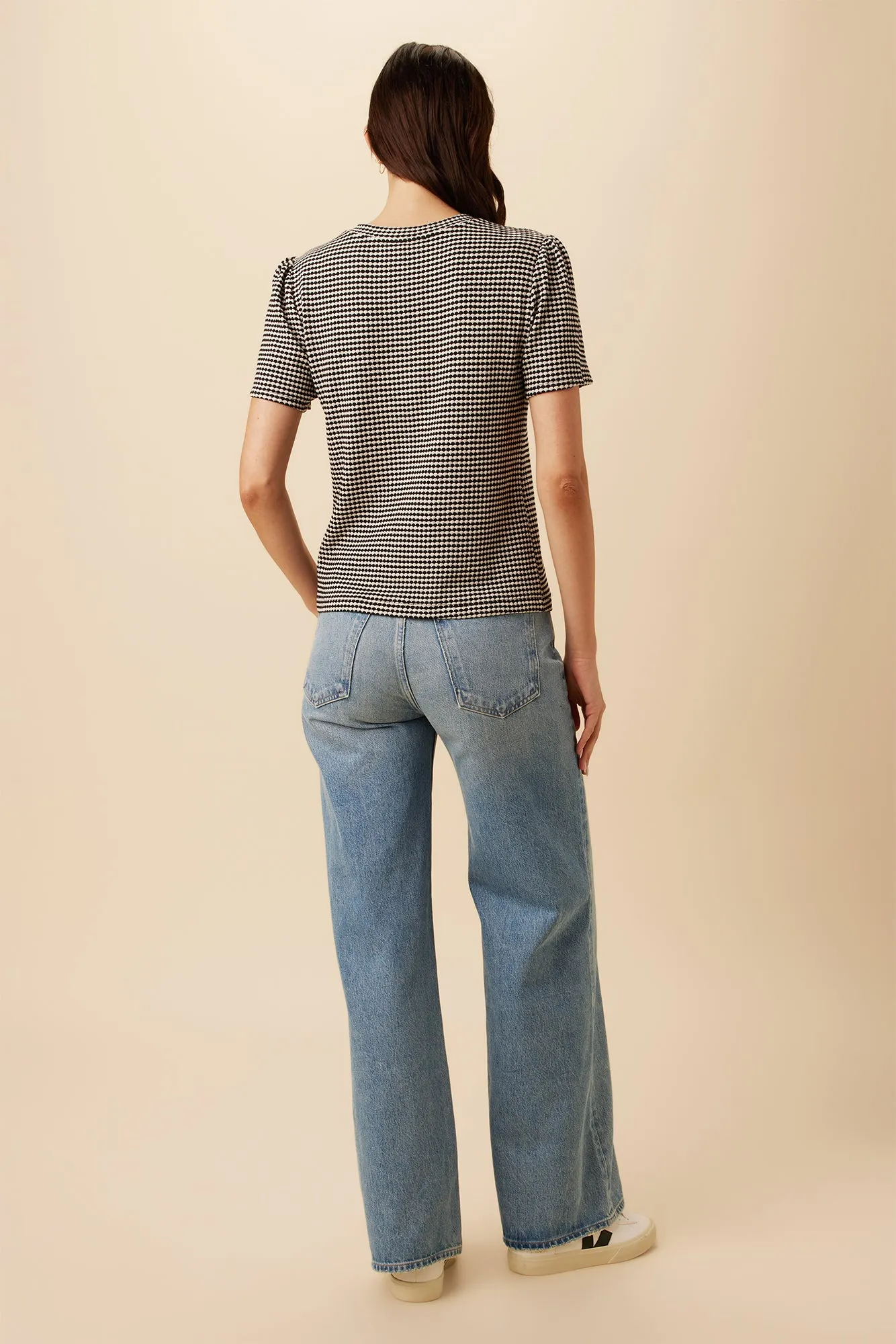 Odilia Scallop Knit Tee - Natural Black sold by Amour Vert product image thumbnail 3