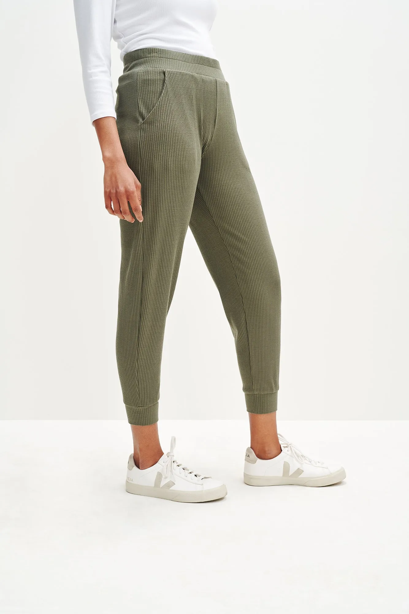Skylar Paris Rib Joggers - Vetiver sold by Amour Vert product image thumbnail 2