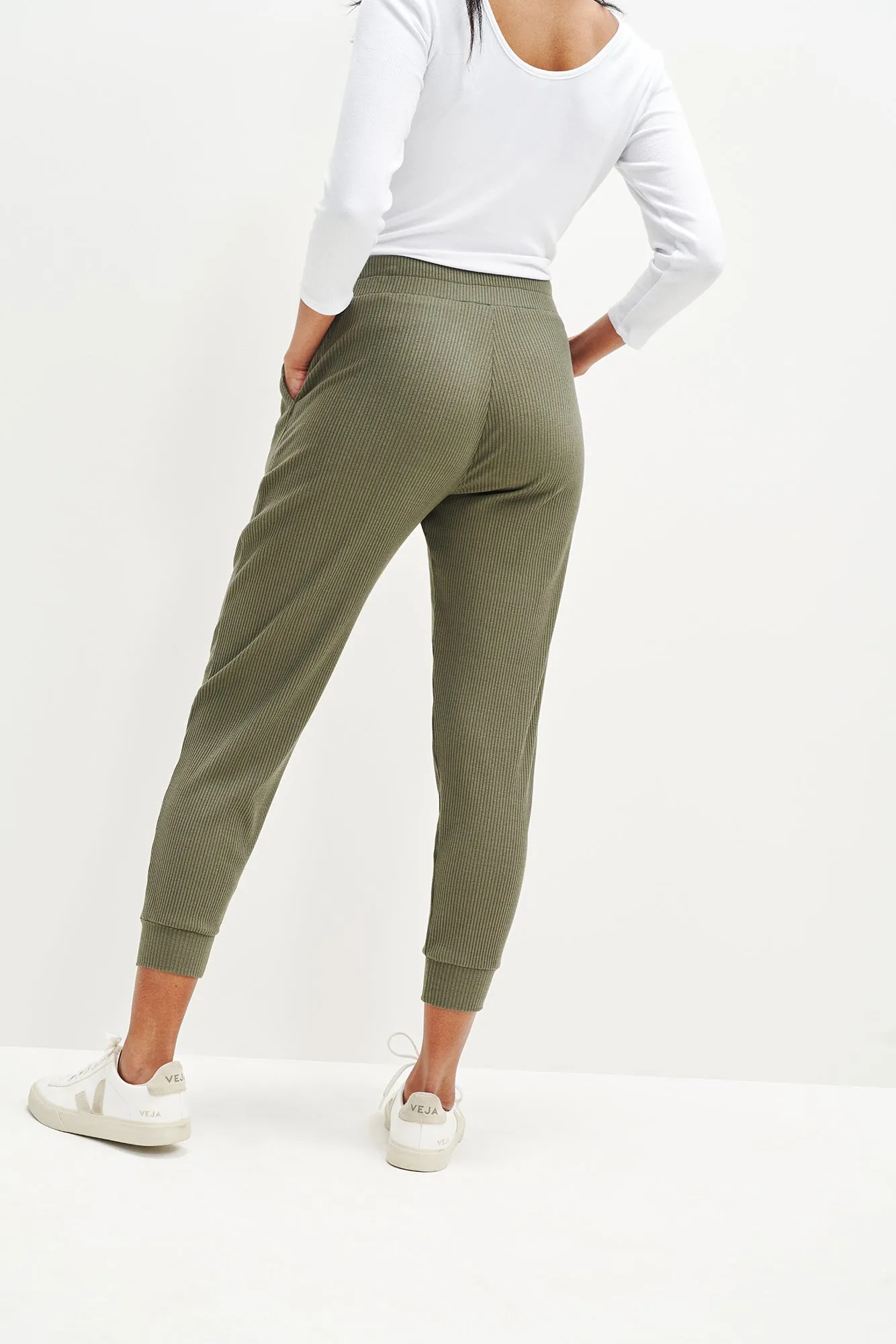Skylar Paris Rib Joggers - Vetiver sold by Amour Vert product image thumbnail 3