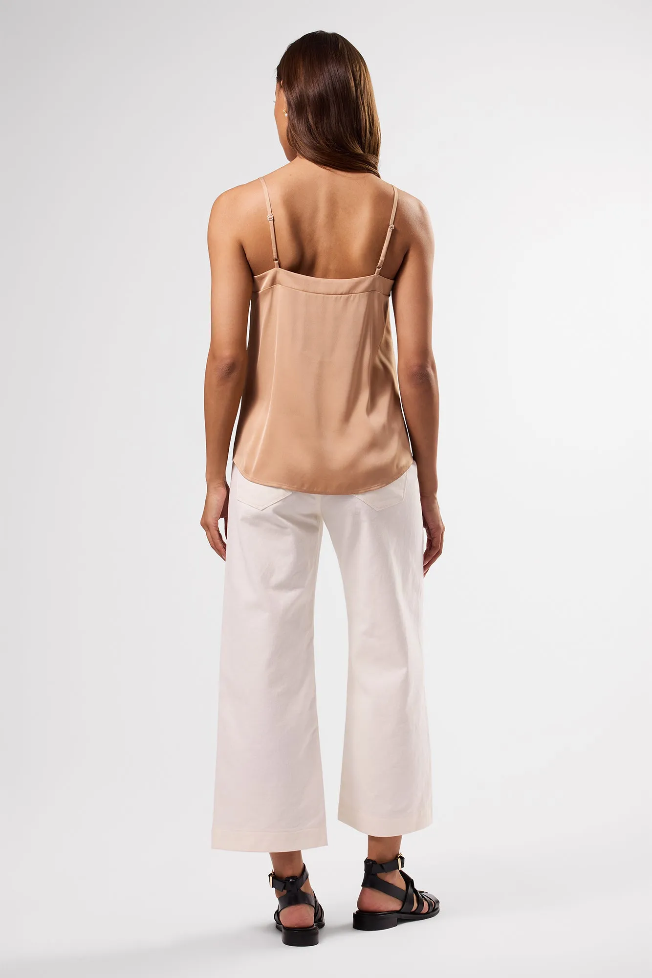 Barlow Stretch Silk Tank - Biscotti sold by Amour Vert product image thumbnail 4