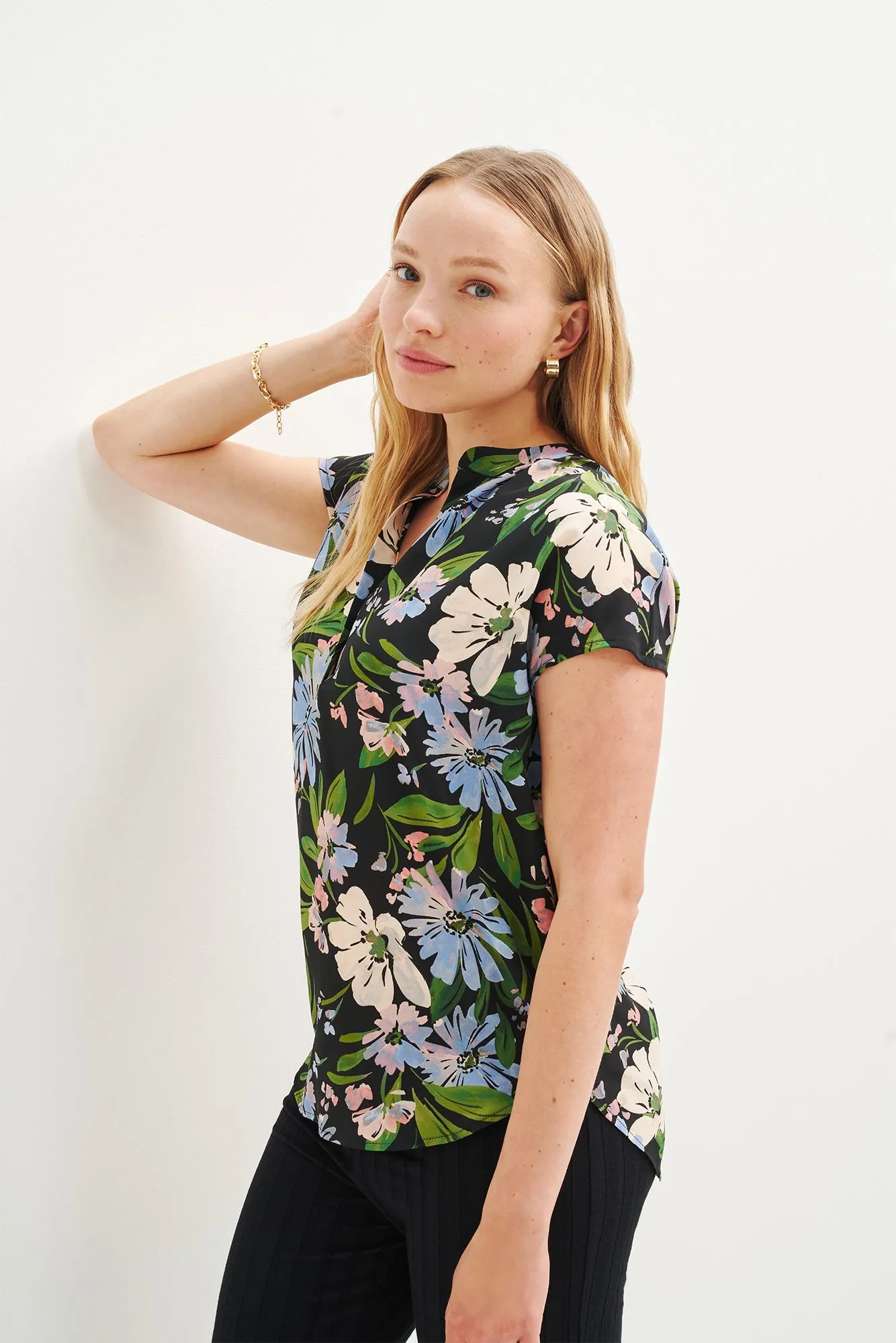 Renata Washable Silk Blouse - Printemps Floral sold by Amour Vert product image thumbnail 2