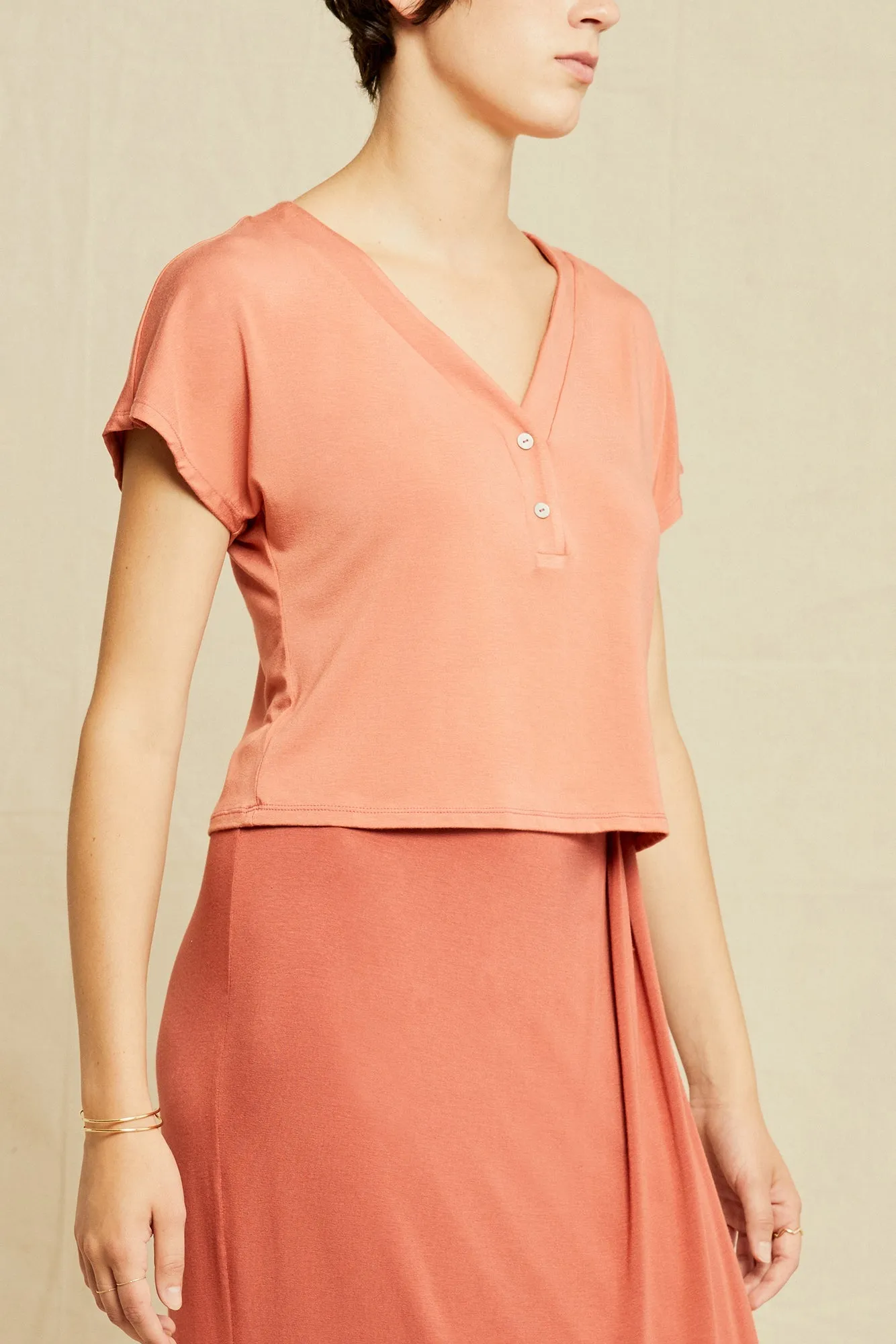 Juliet Modal Tee - Hibiscus - ReAmour sold by Amour Vert product image thumbnail 2