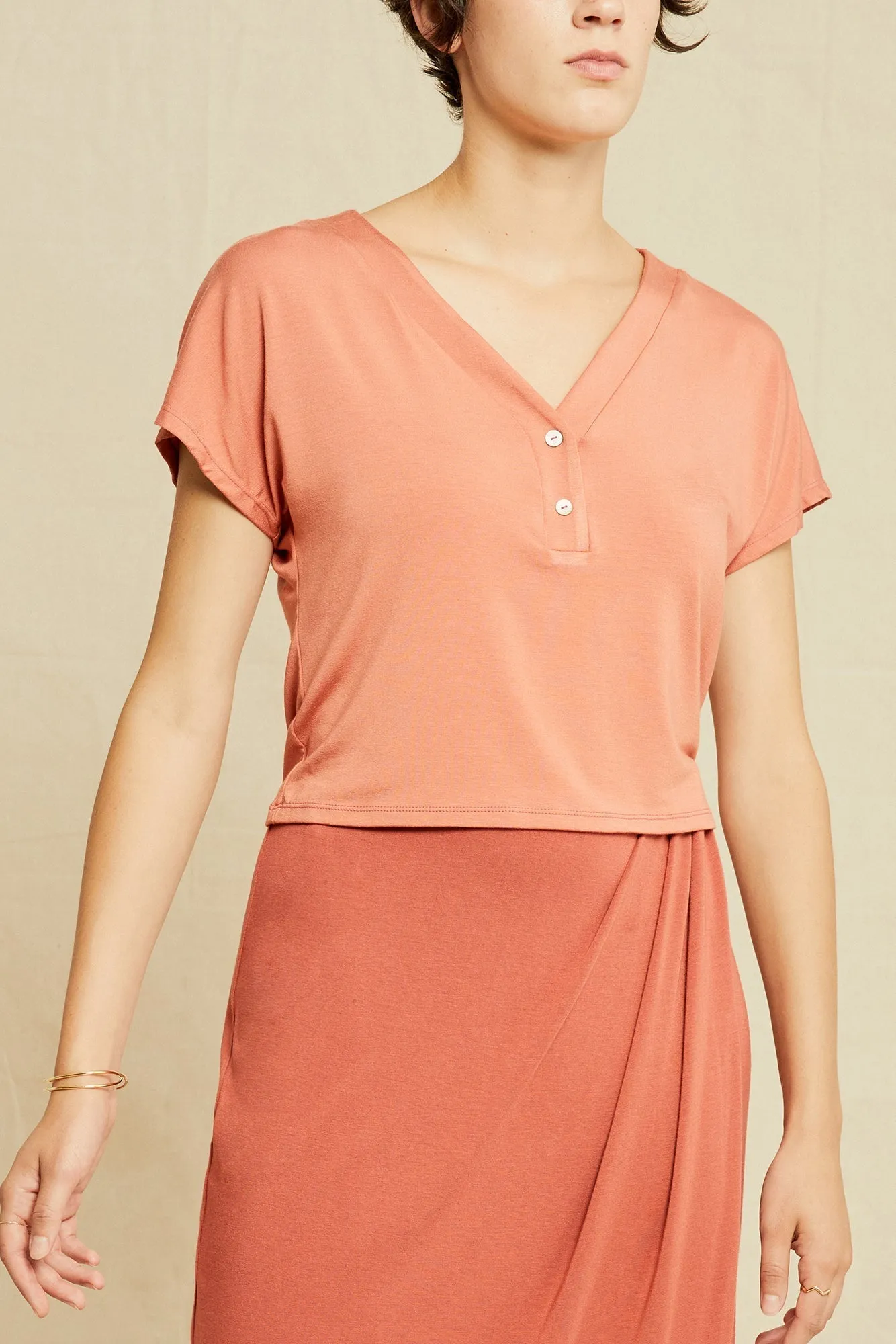 Juliet Modal Tee - Hibiscus - ReAmour sold by Amour Vert