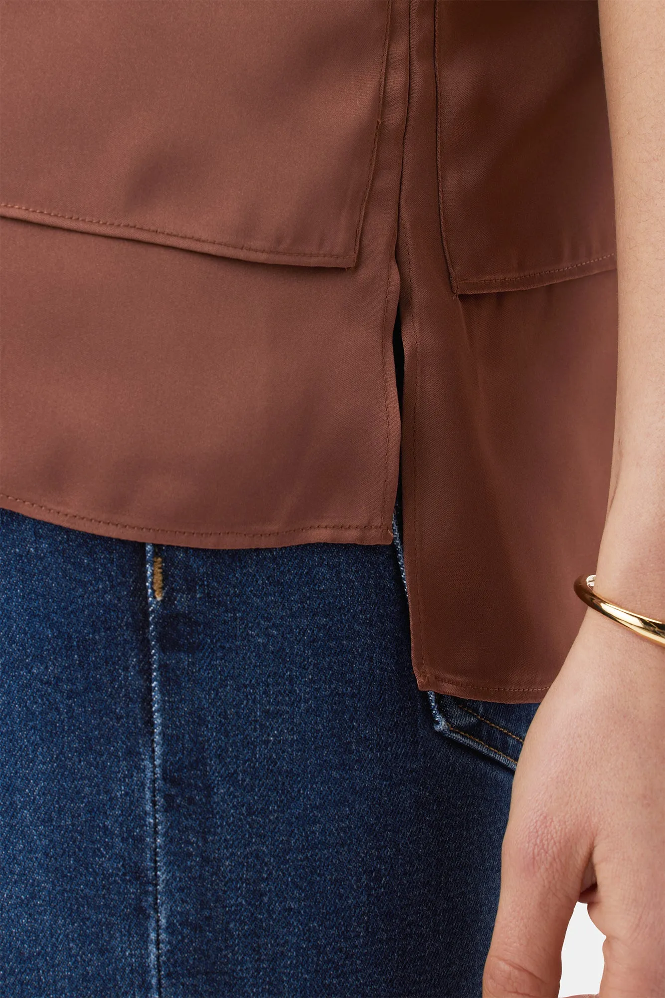 Zola Doubled Tank - Cafe sold by Amour Vert product image thumbnail 5