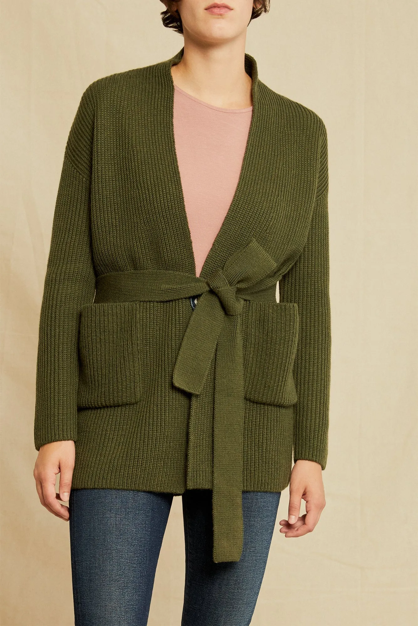 Zuma Wool Cardigan - Olive sold by Amour Vert product image thumbnail 2
