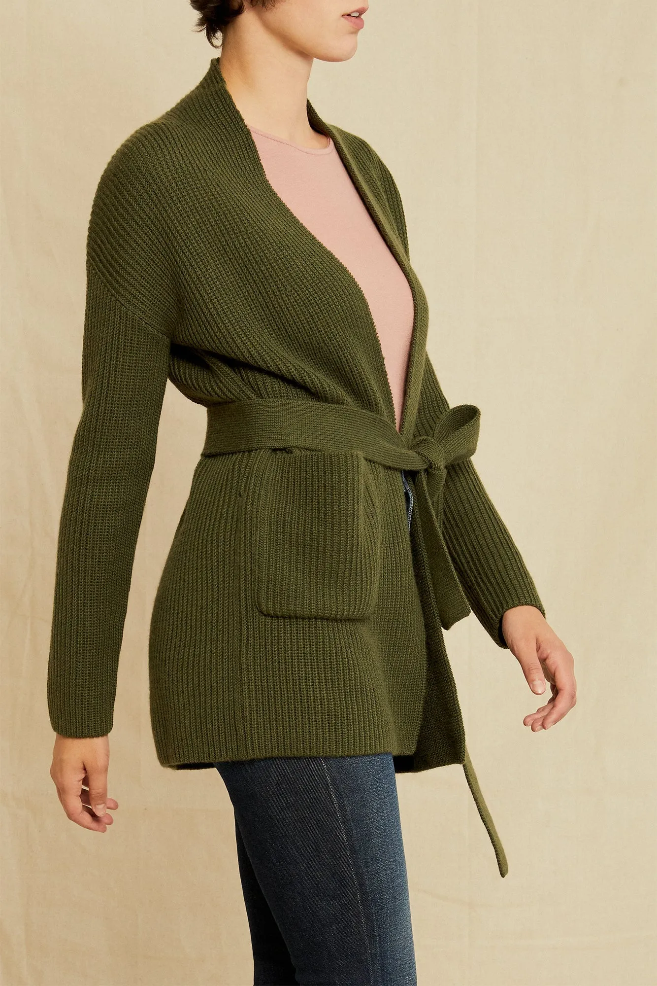 Zuma Wool Cardigan - Olive sold by Amour Vert product image thumbnail 3