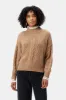 Cameryn Cable Knit Wool Sweater - Camel sold by Amour Vert