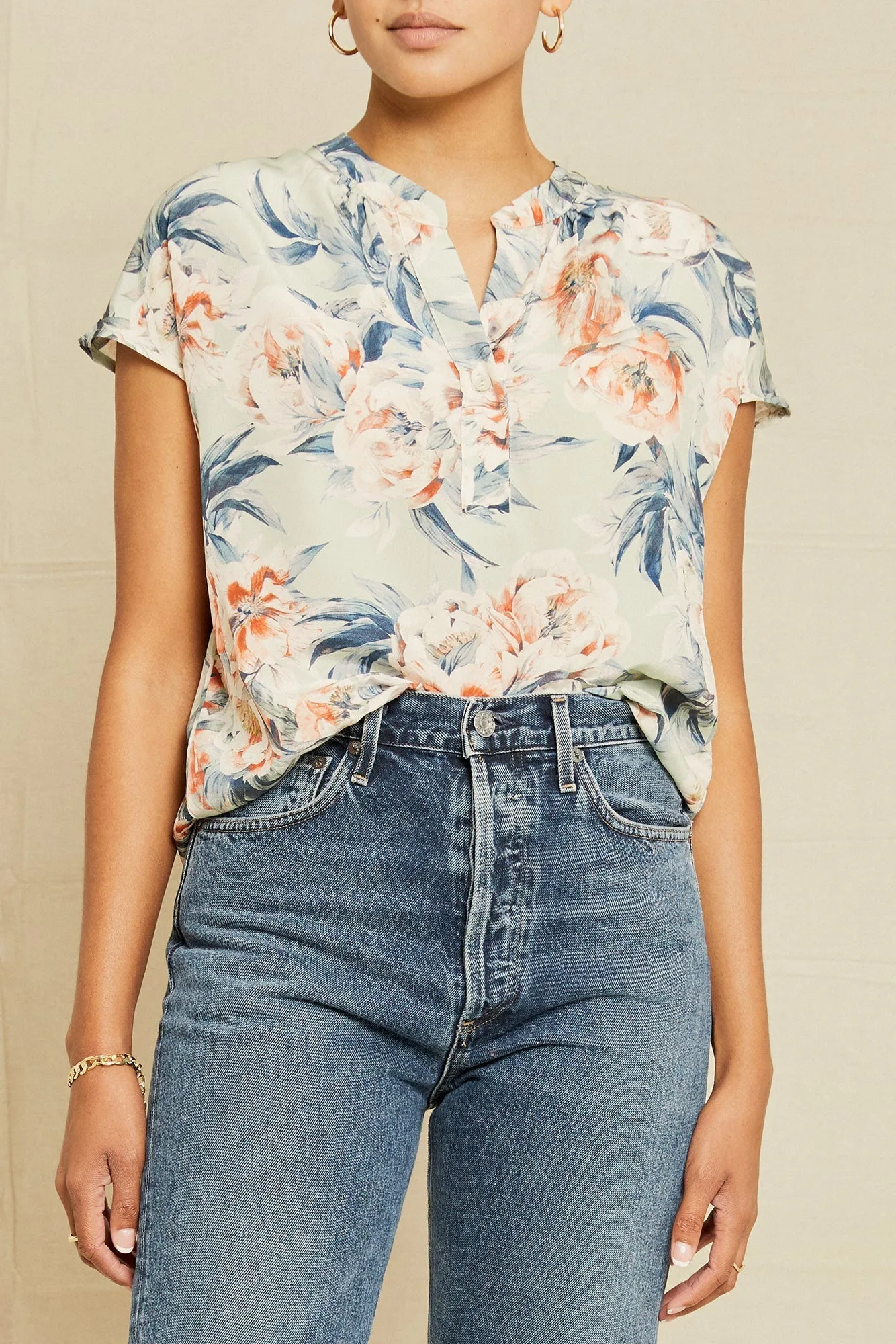 Renata Washable Silk Blouse - Paulette Floral sold by Amour Vert