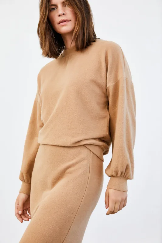 Ebele Nouveau Fleece Sweatshirt - Camel sold by Amour Vert