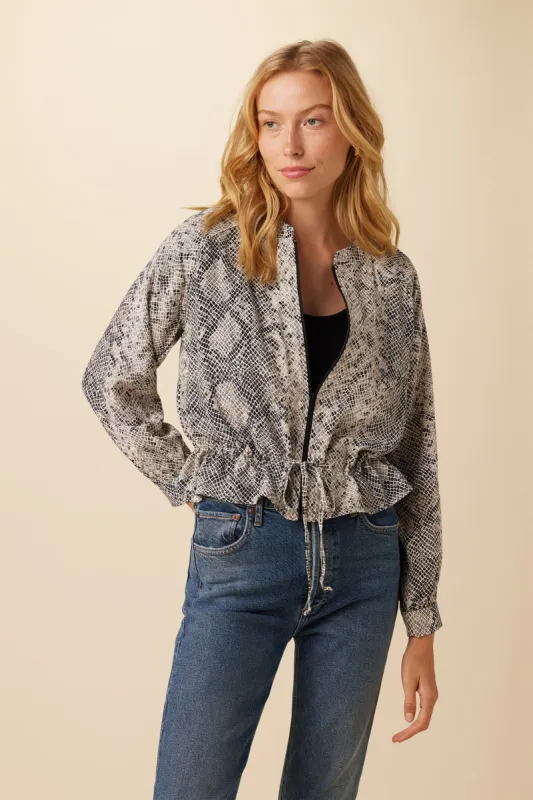 Roux Washable Silk Jacket - Serpentine sold by Amour Vert