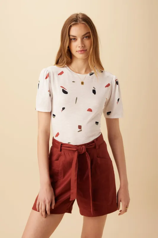 Odilia Reverie Slub Tee - Terrazzo - ReAmour sold by Amour Vert