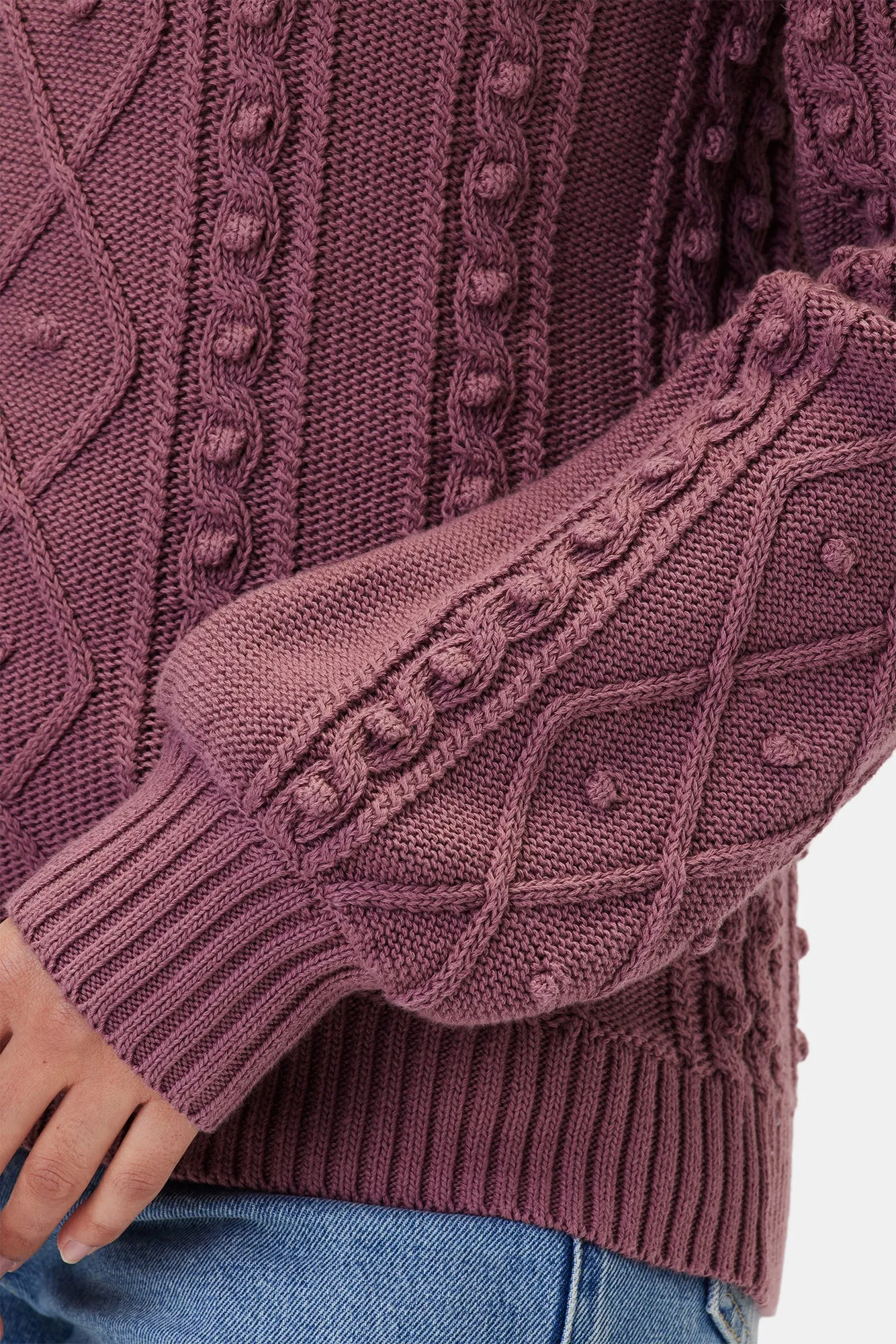 Faedra Organic Cotton Sweater - Mauve sold by Amour Vert product image thumbnail 5