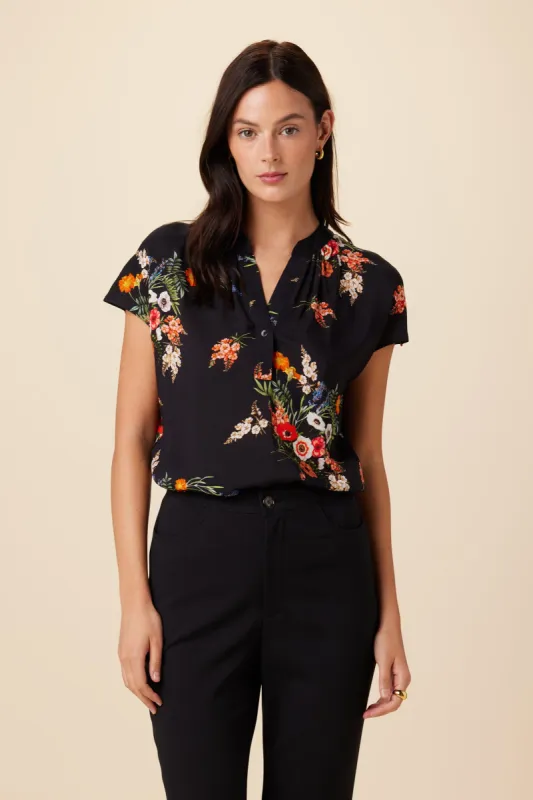 Renata Ecovero Blouse - Treviso Orange sold by Amour Vert