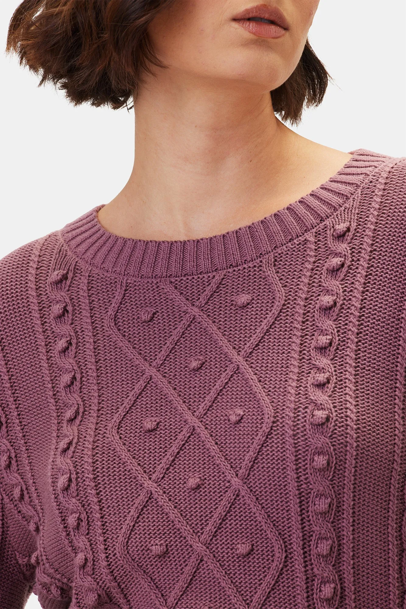 Faedra Organic Cotton Sweater - Mauve sold by Amour Vert product image thumbnail 4