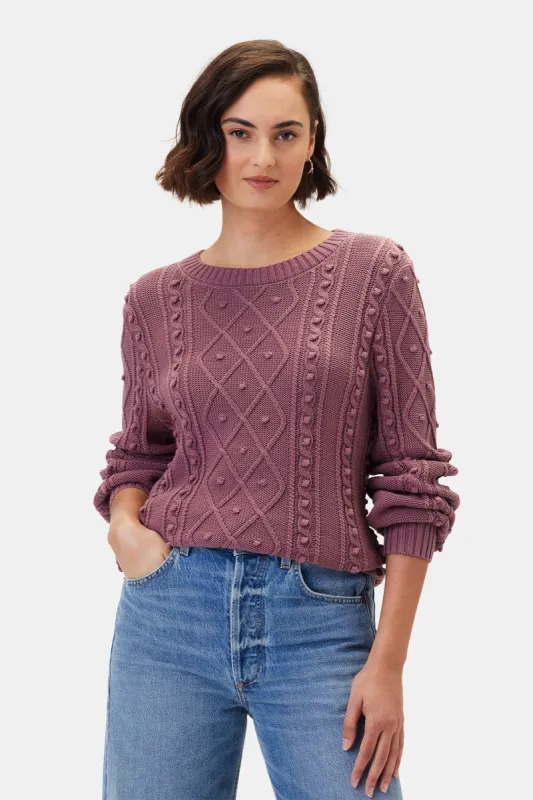 Faedra Organic Cotton Sweater - Mauve sold by Amour Vert