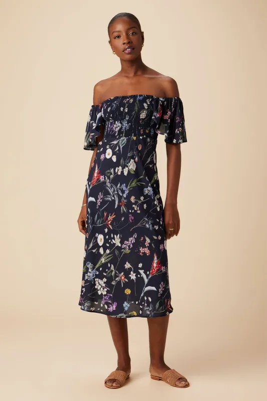 Dima Ecovero Midi Dress - Gemini Navy sold by Amour Vert