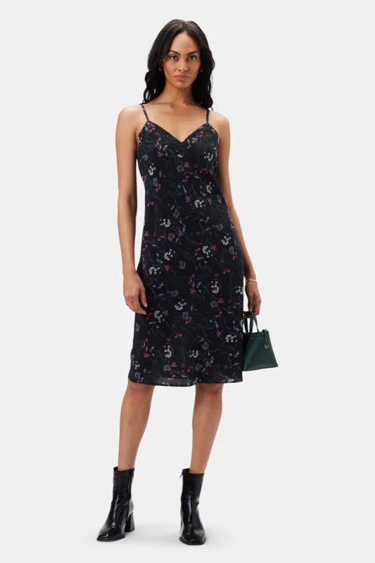 Briana Washable Silk Dress - Caroline Black sold by Amour Vert