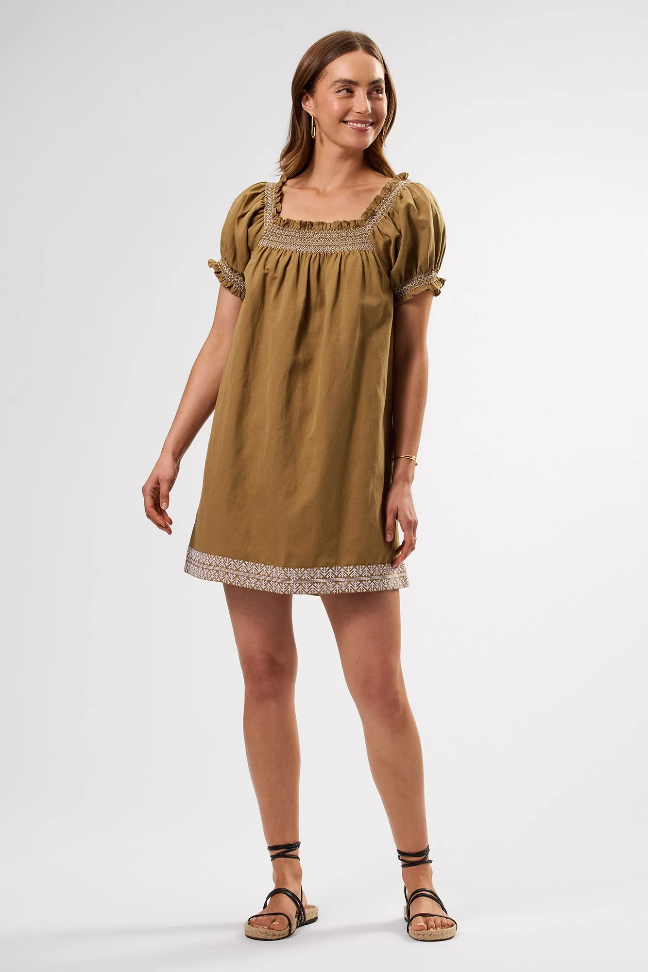 Smocked Embroidery Dress - Elm White Embroidery sold by Amour Vert product image thumbnail 3