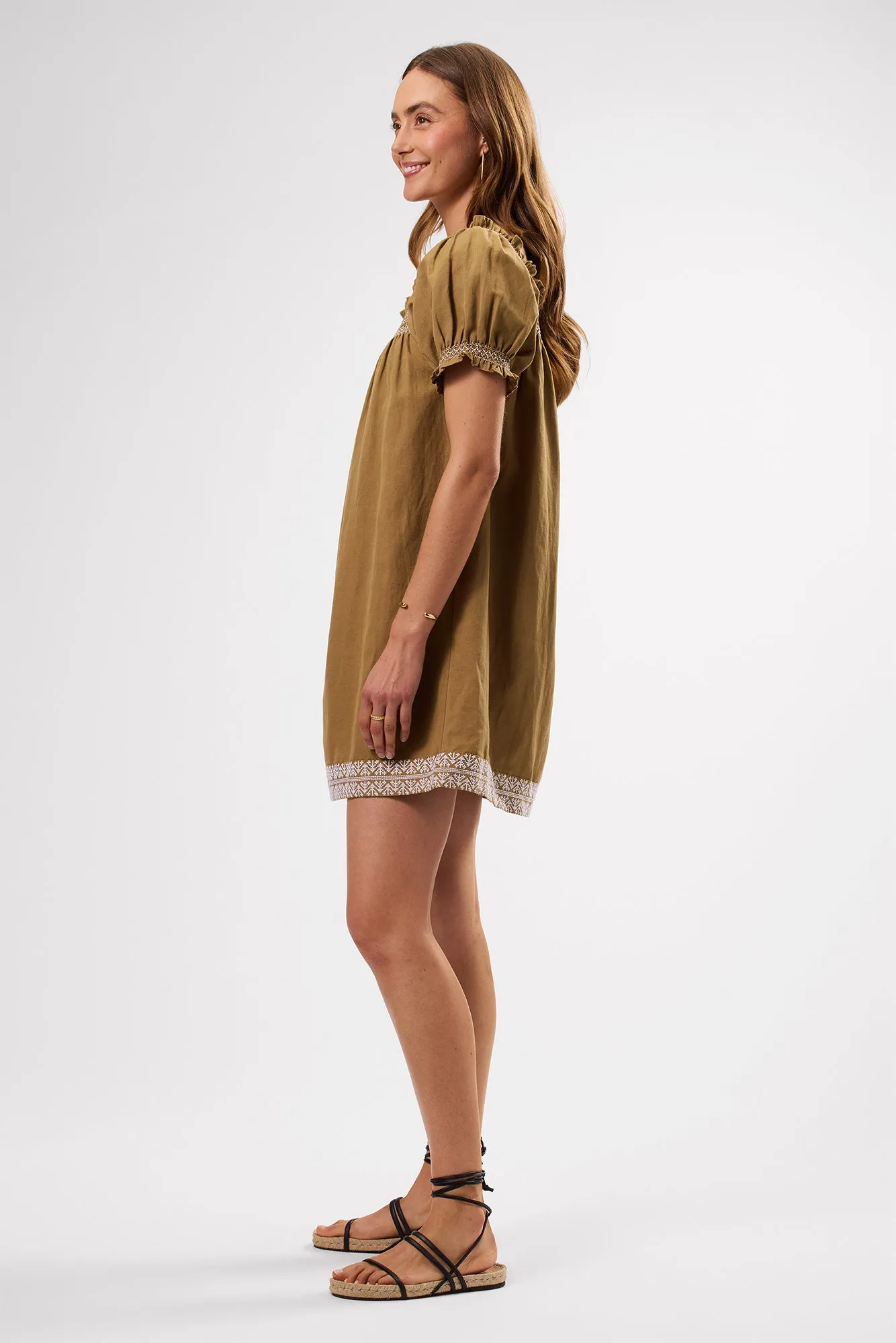 Smocked Embroidery Dress - Elm White Embroidery sold by Amour Vert product image thumbnail 4