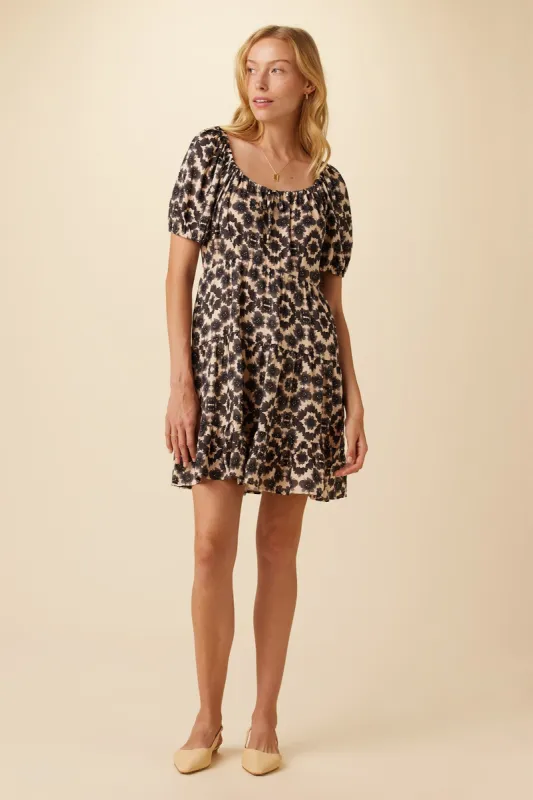 Ella Ecovero Dress - Ink Flower - ReAmour sold by Amour Vert