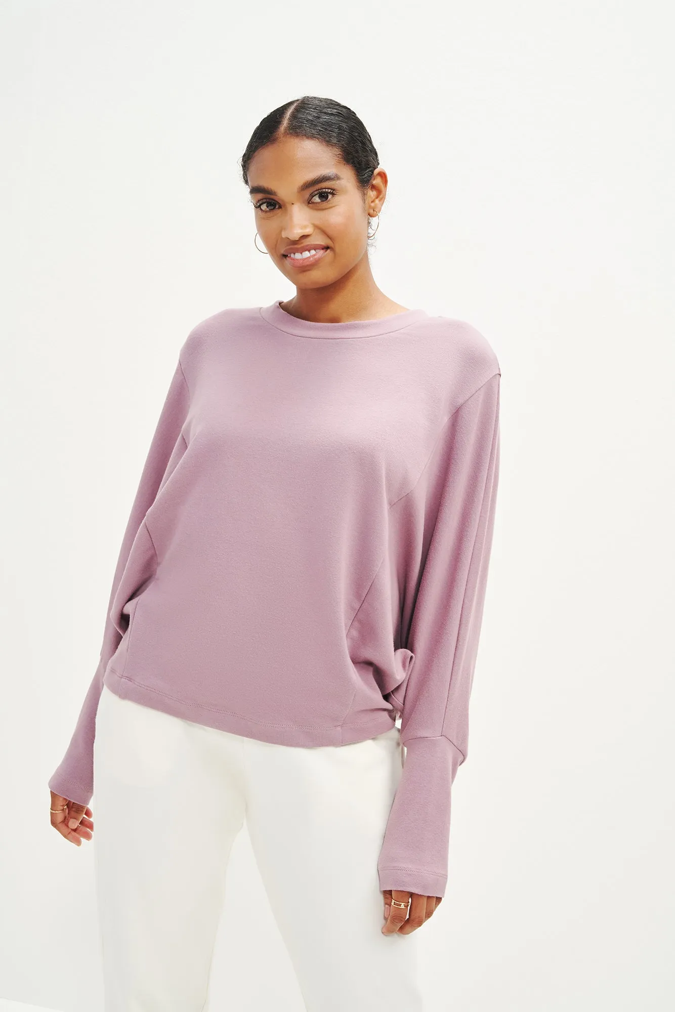 Dominique Reverie Terry Sweatshirt - Lavender - ReAmour sold by Amour Vert