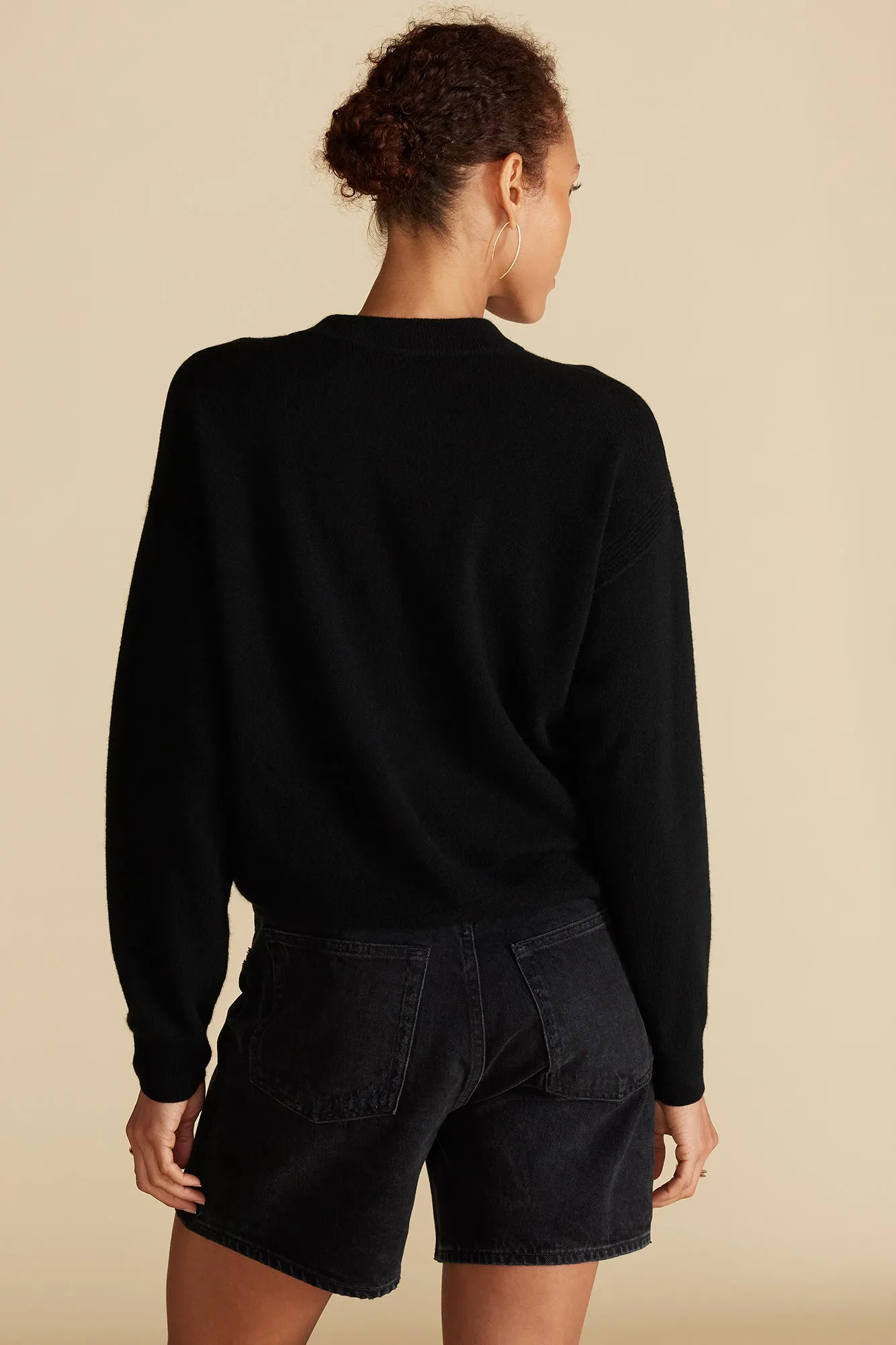 Pearl Cashmere Sweater - Licorice Black sold by Amour Vert product image thumbnail 4