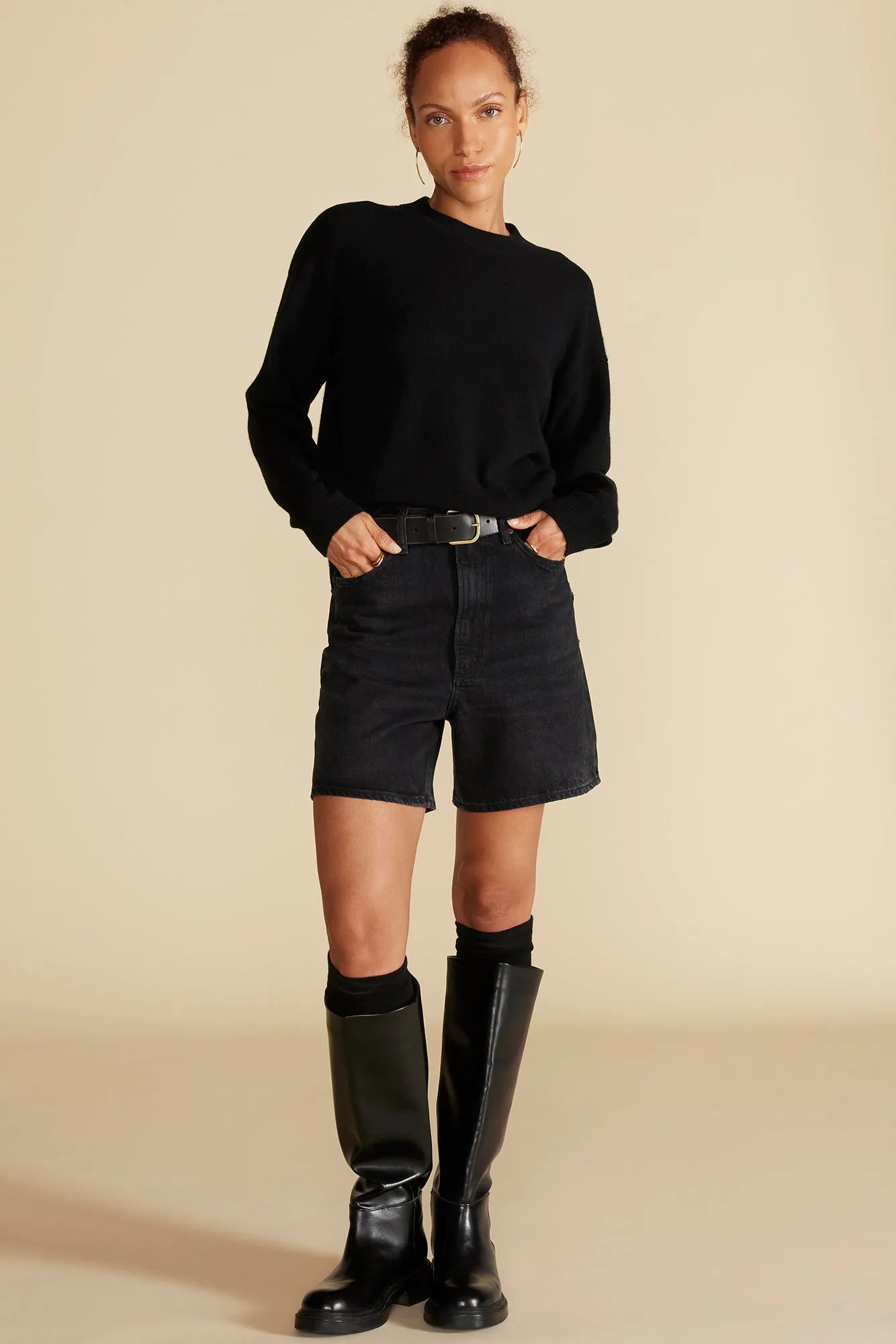 Pearl Cashmere Sweater - Licorice Black sold by Amour Vert product image thumbnail 5