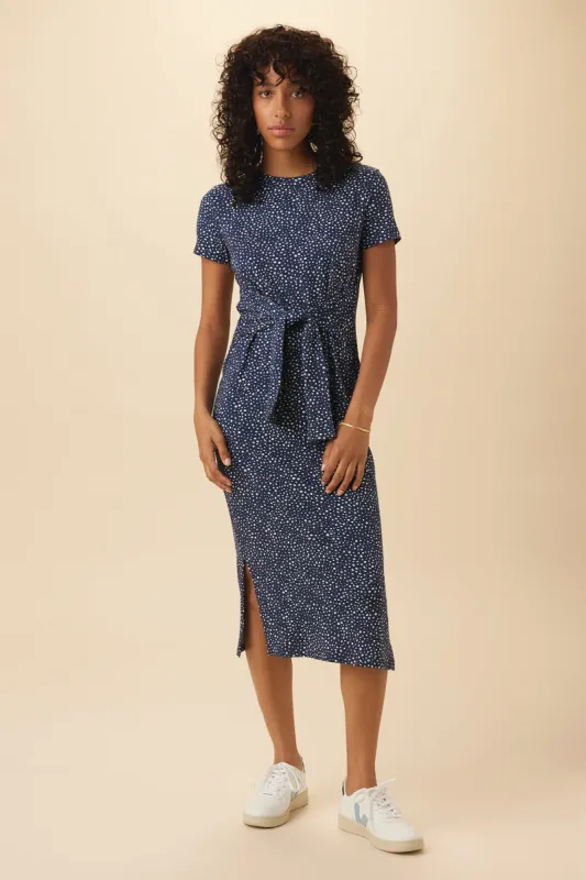 Colombe Reverie Knit Dress - Trieste Dot made by Amour Vert