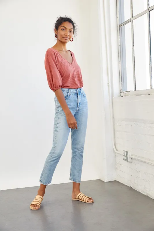 Manette Ribbed Top - Rose Clay made by Amour Vert